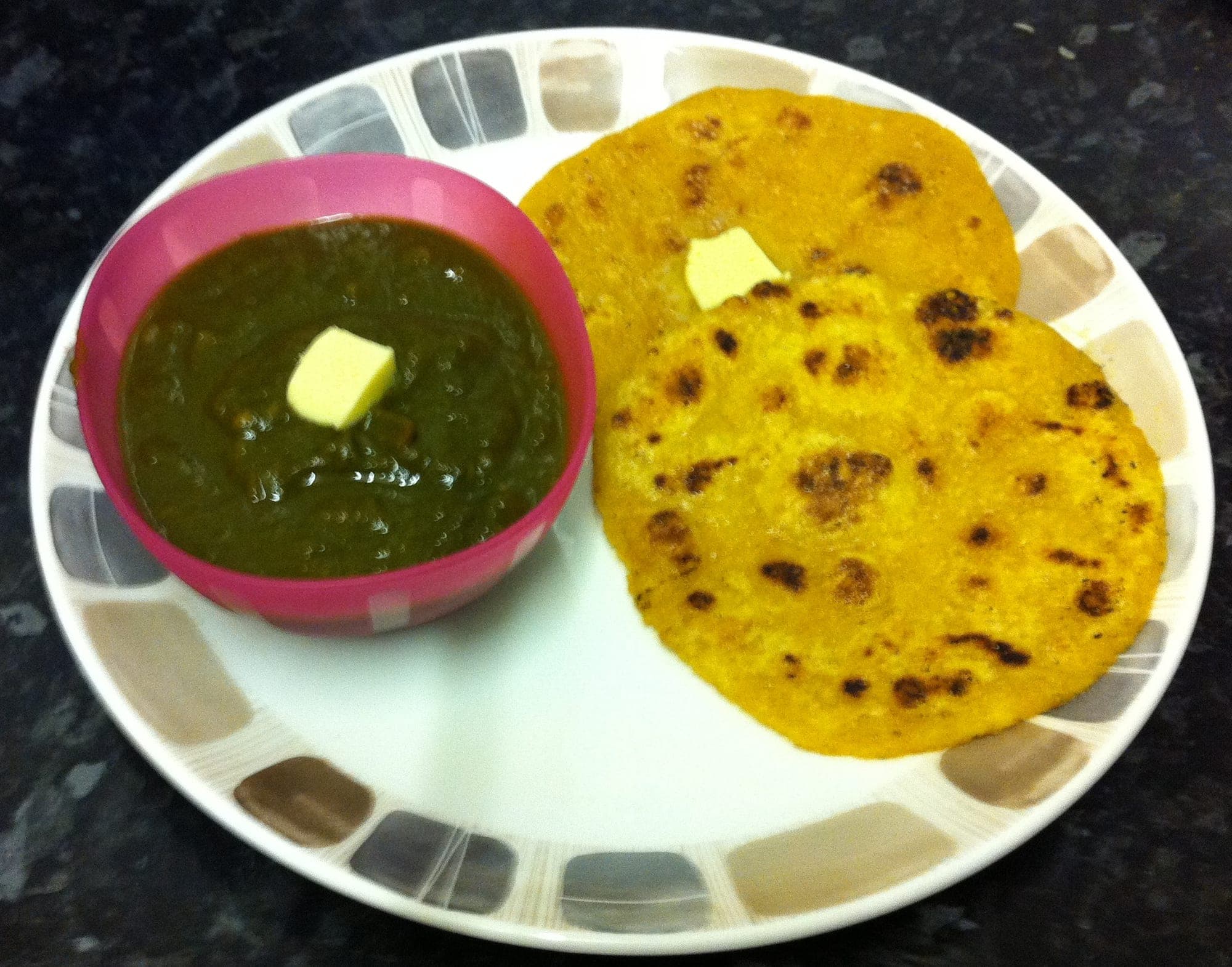 Sarson da saag with makki di roti